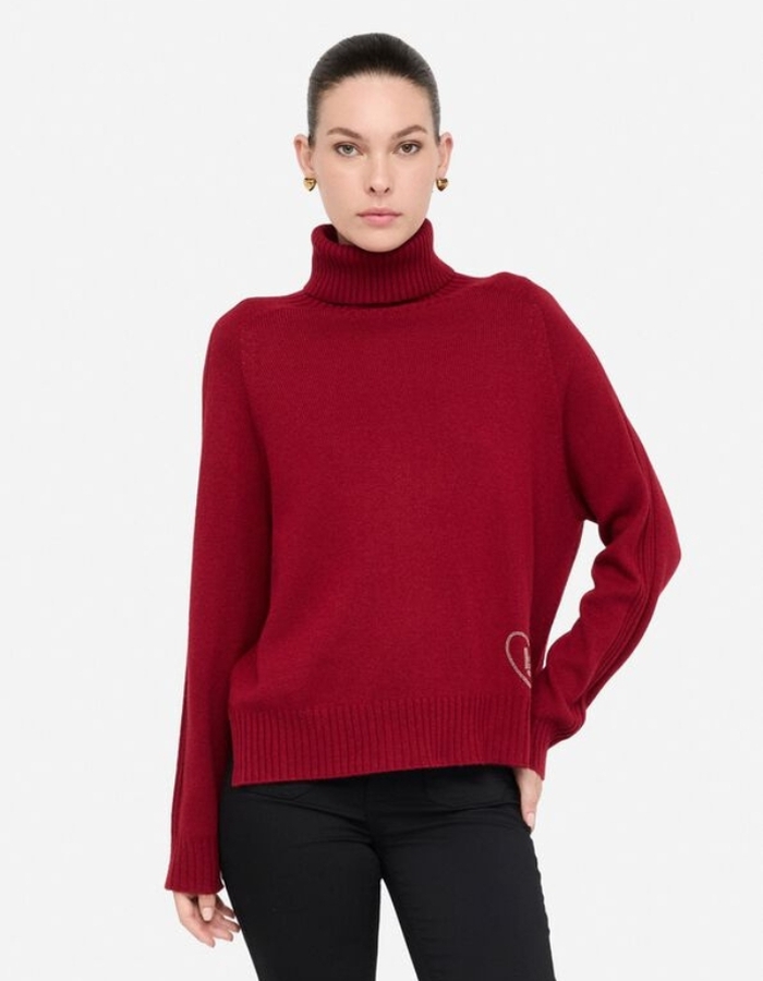 Liu Jo pull rolkraag bordeaux