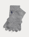 Signature Pony Wool Gloves in Fawn Grey Heather