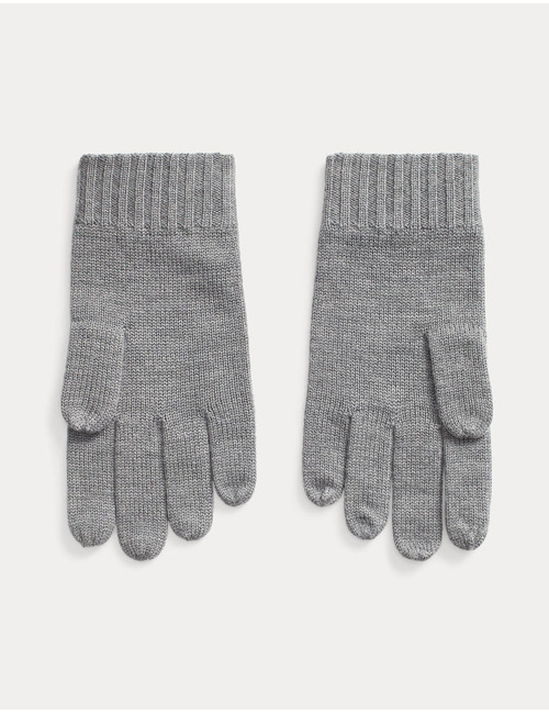 Signature Pony Wool Gloves in Fawn Grey Heather