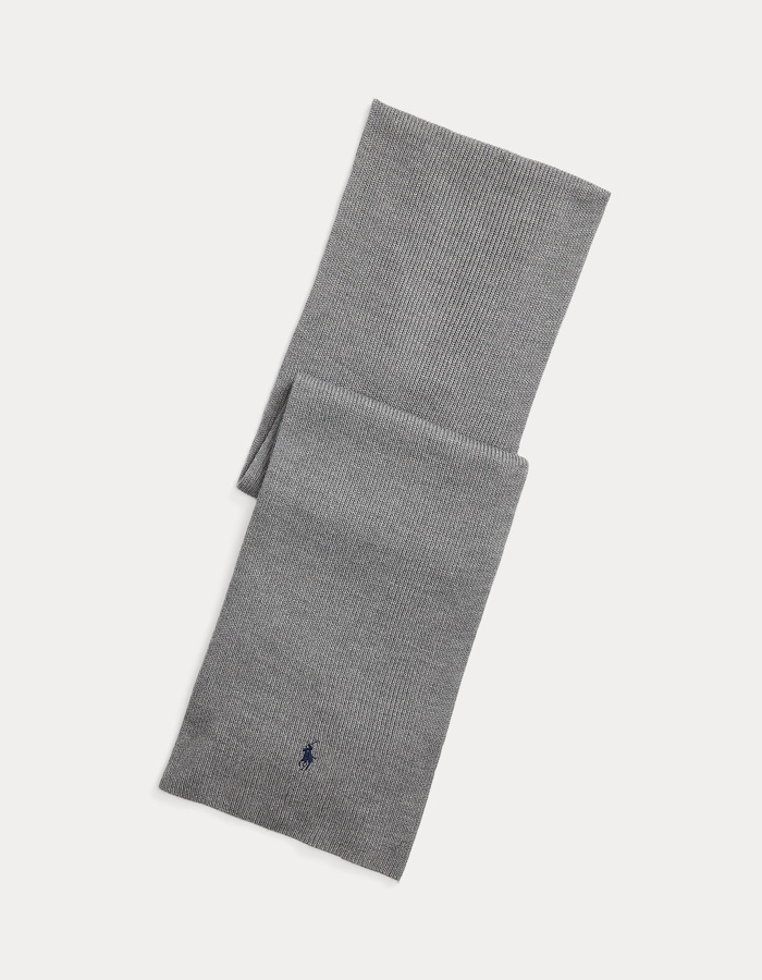 Signature Pony Wool Scarf in Fawn Grey Heather – 100% Wasbare Wol