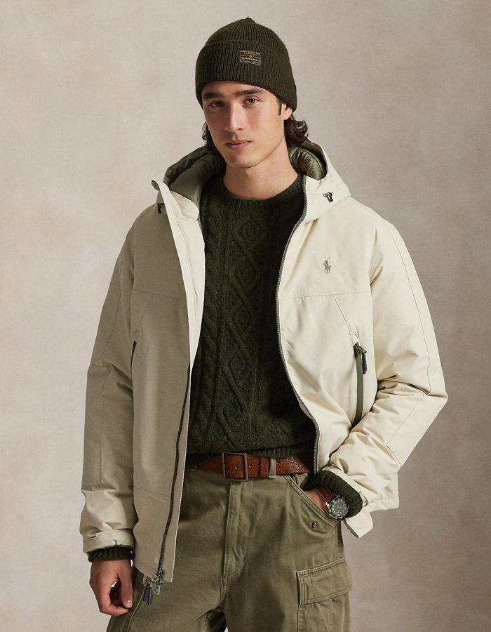  The Eastview Hooded Jacket in Basic Sand 