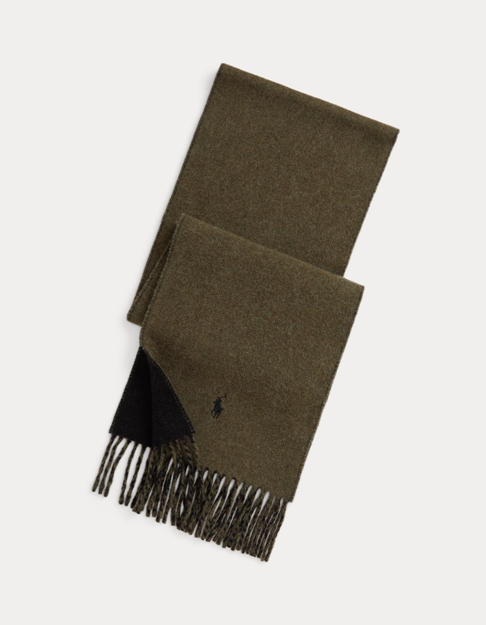 Reversible Wool-Blend Scarf 