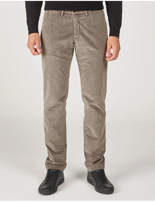 Slim Fit Sidney Corduroy Chino in Brown Shadow