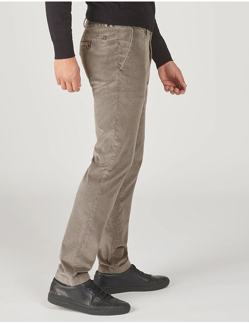 Slim Fit Sidney Corduroy Chino in Brown Shadow