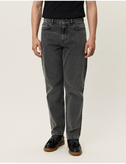 Loose Fit Ryder Washed Jeans in Grey Denim
