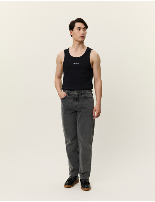 Loose Fit Ryder Washed Jeans in Grey Denim