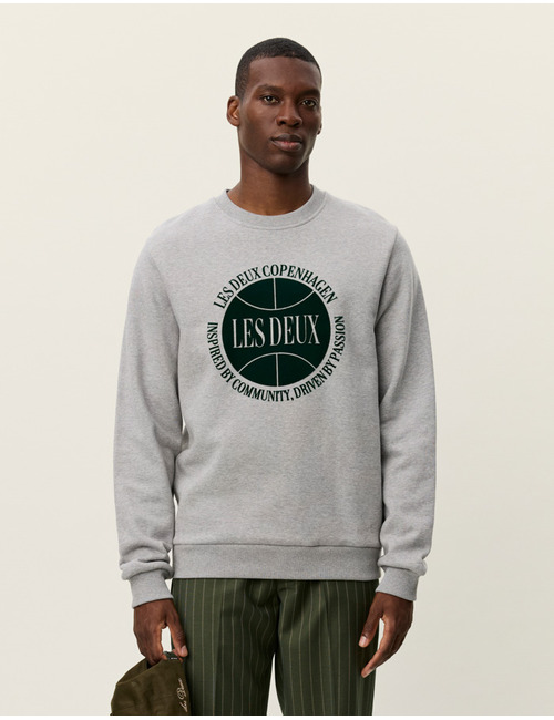 Regular Fit Ben Basketball Sweatshirt in Light Grey Melange