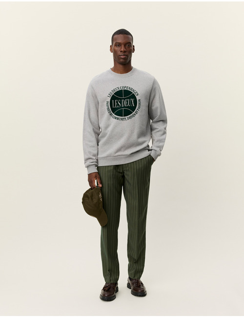 Regular Fit Ben Basketball Sweatshirt in Light Grey Melange