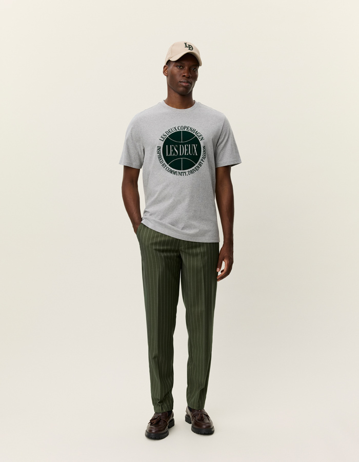 Regular Fit Ben Basketball T-shirt in Light Grey