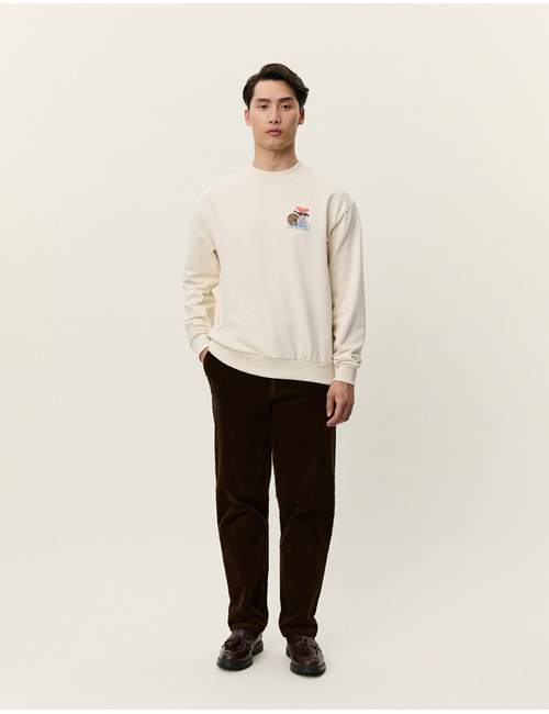 Loose Fit Cole Table Sweatshirt in Ivory