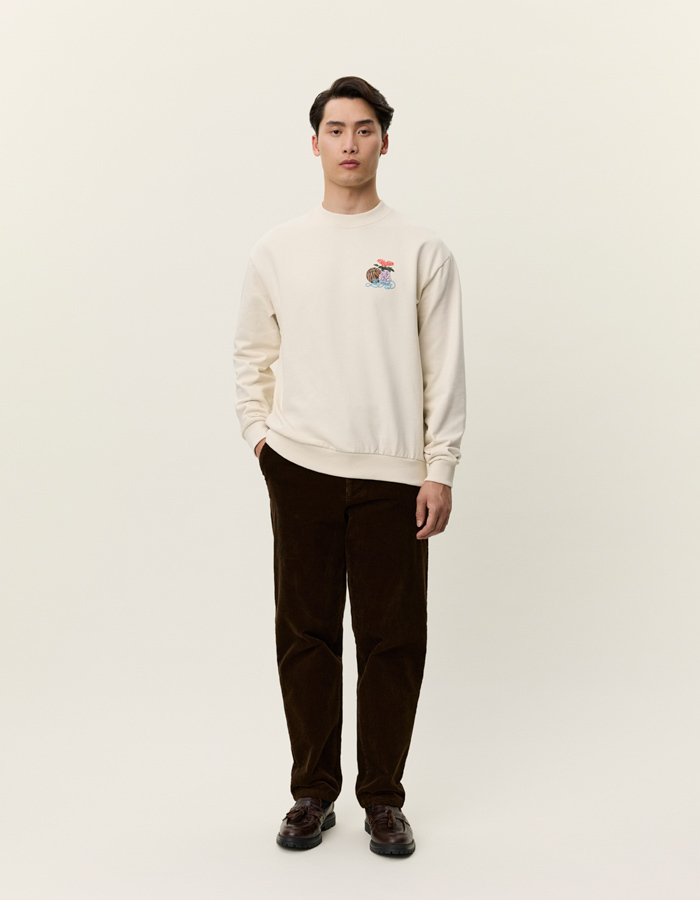 Loose Fit Cole Table Sweatshirt in Ivory