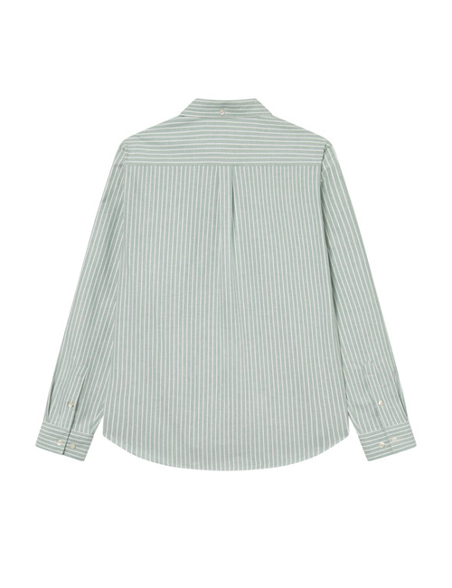 Regular Fit Konrad Oxford Shirt in Juniper Green Stripe