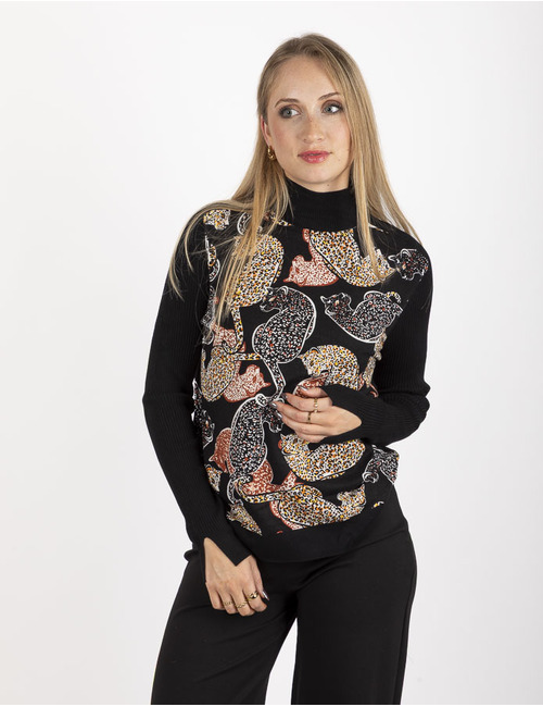 Leo & Ugo t-shirt lange mouw zwart