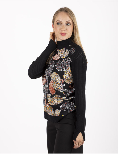 Leo & Ugo t-shirt lange mouw zwart