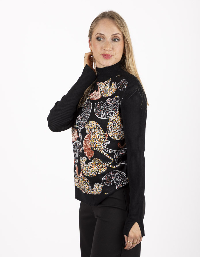 Leo & Ugo t-shirt lange mouw zwart