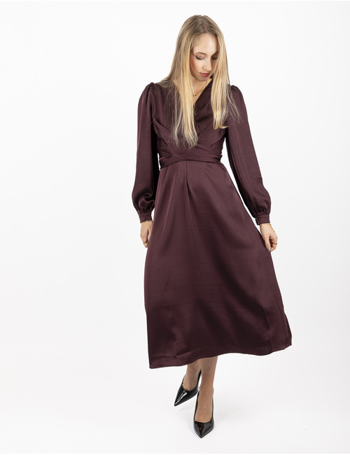 Neo Noir lang kleed bordeaux