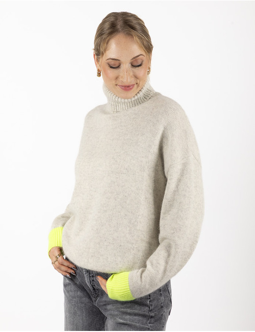 Lalotti pull rolkraag beige