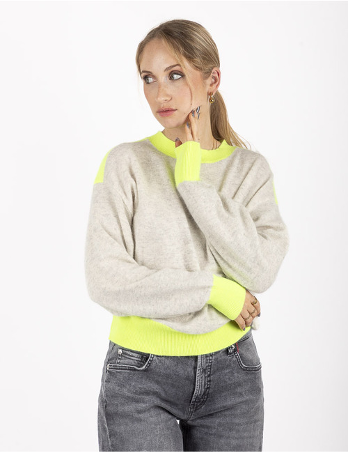 Lalotti pull met ronde hals beige