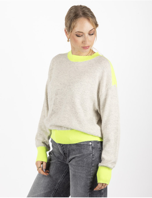 Lalotti pull met ronde hals beige