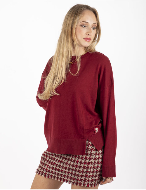 Liu Jo lange mouw pull bordeaux