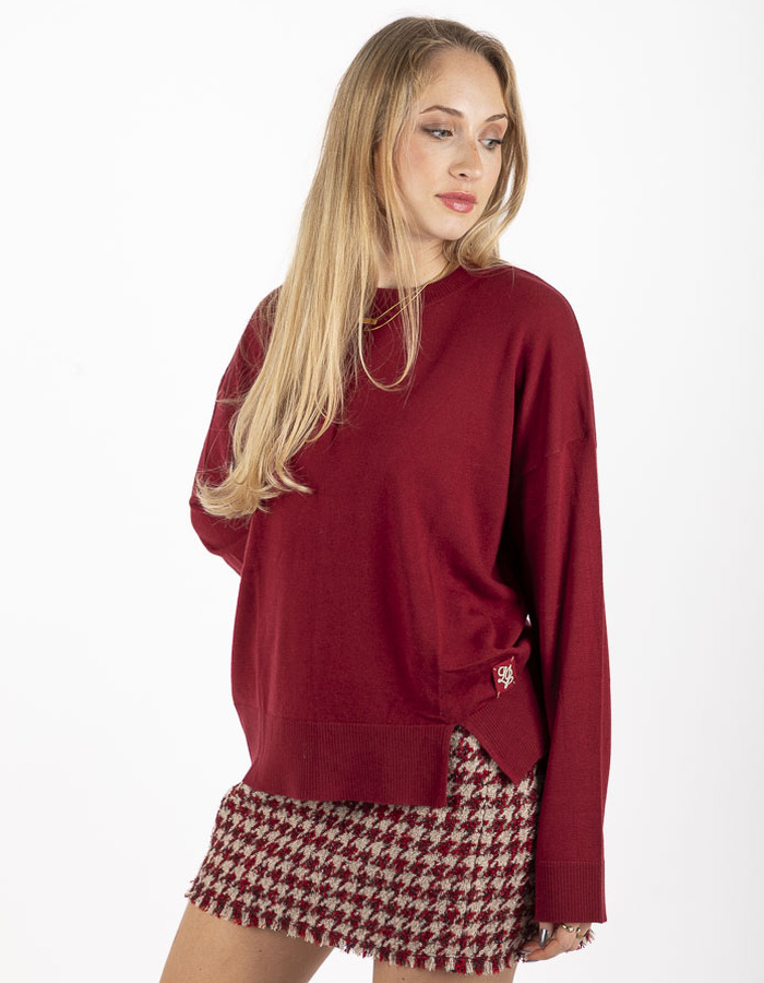 Liu Jo lange mouw pull bordeaux