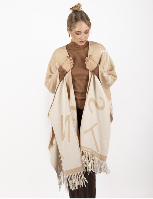 Twinset poncho beige