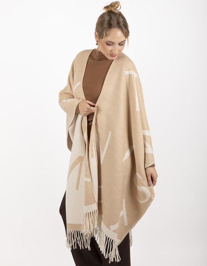 Twinset poncho beige