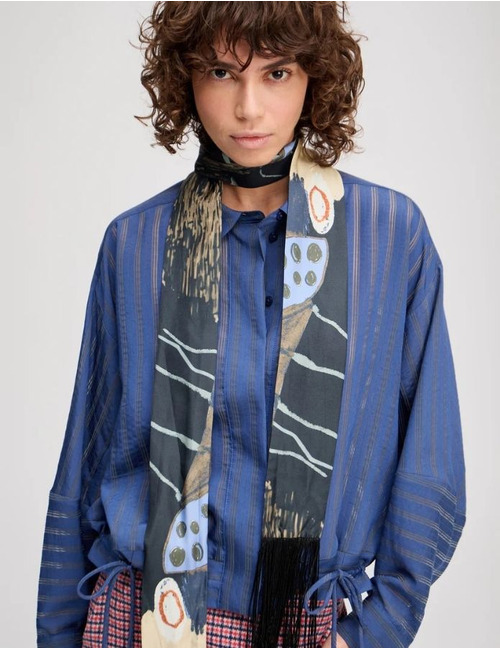 Munthe lange mouw bloes blauw