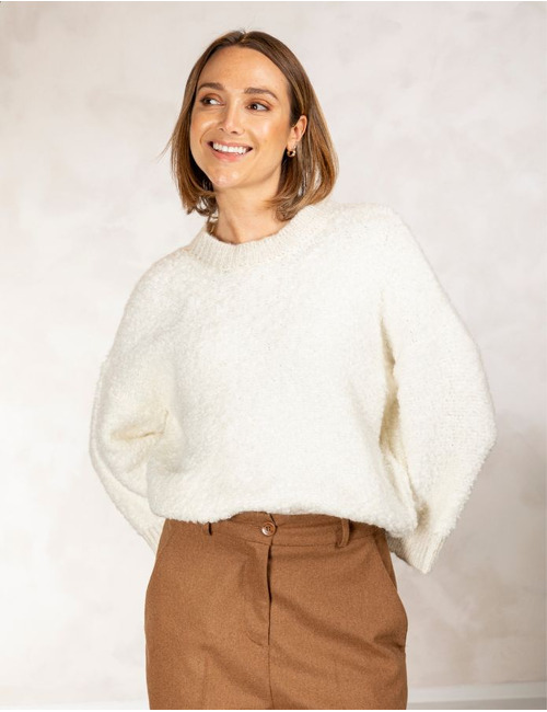 Due Amanti lange mouw pull beige