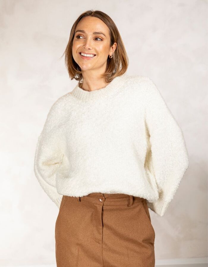 Due Amanti lange mouw pull beige