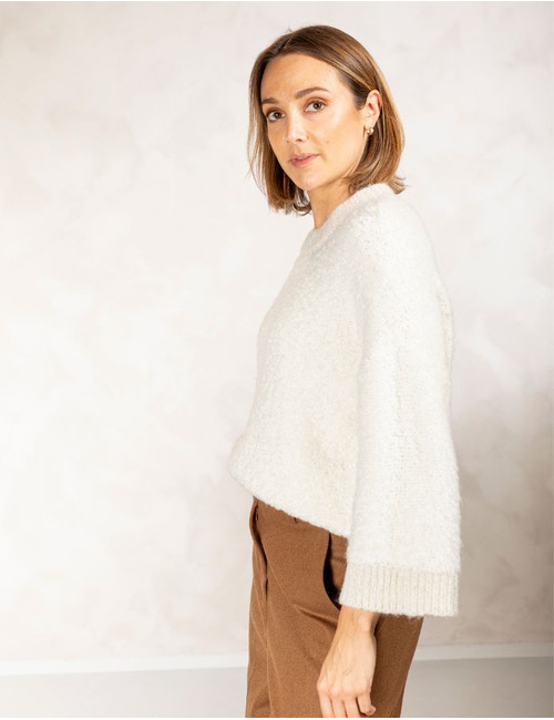 Due Amanti lange mouw pull beige