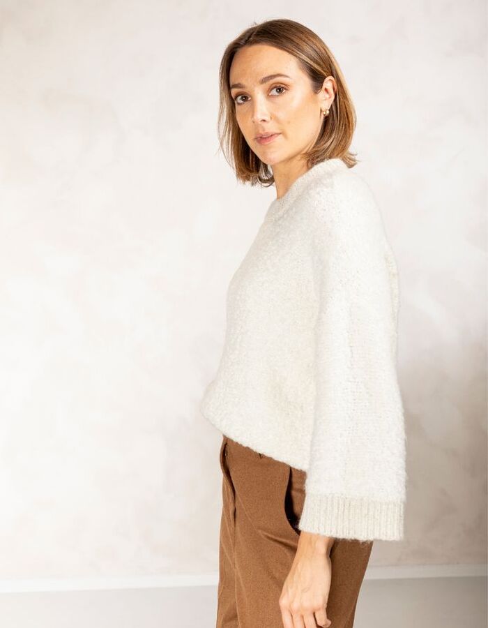 Due Amanti lange mouw pull beige