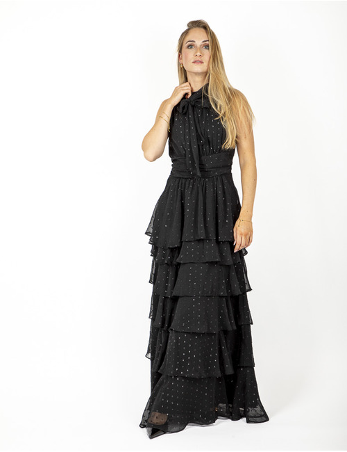 Neo Noir lang kleed zwart