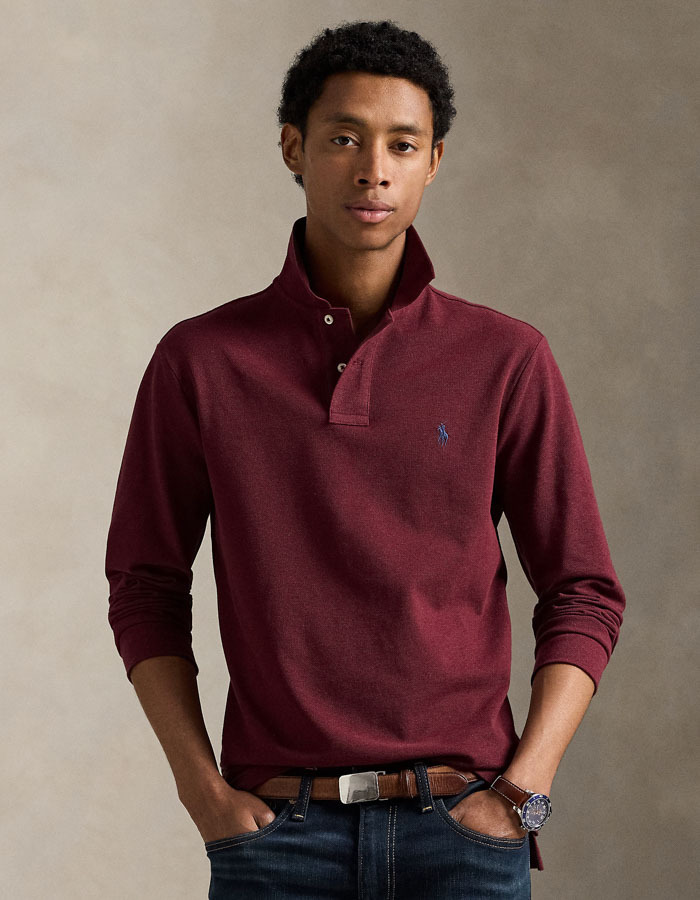 Ralph Lauren lange mouw polo bordeaux