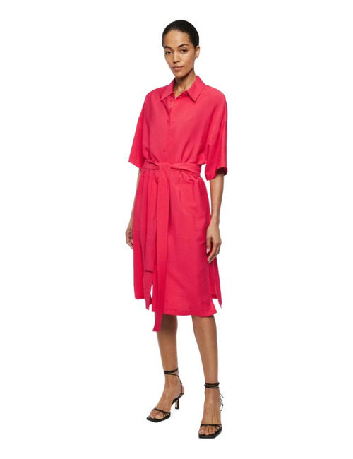 Drykorn midi kleed fuchsia
