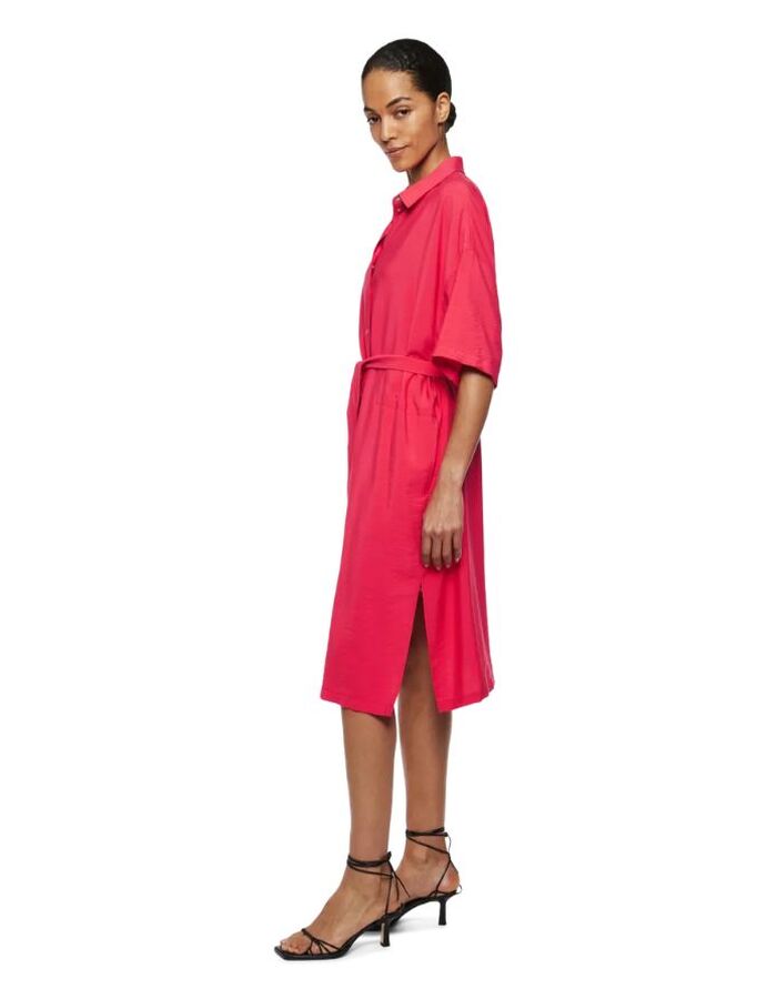Drykorn midi kleed fuchsia