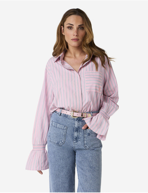 Ibana lange mouw bloes roze