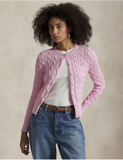 Ralph Lauren lange mouw gilet roze