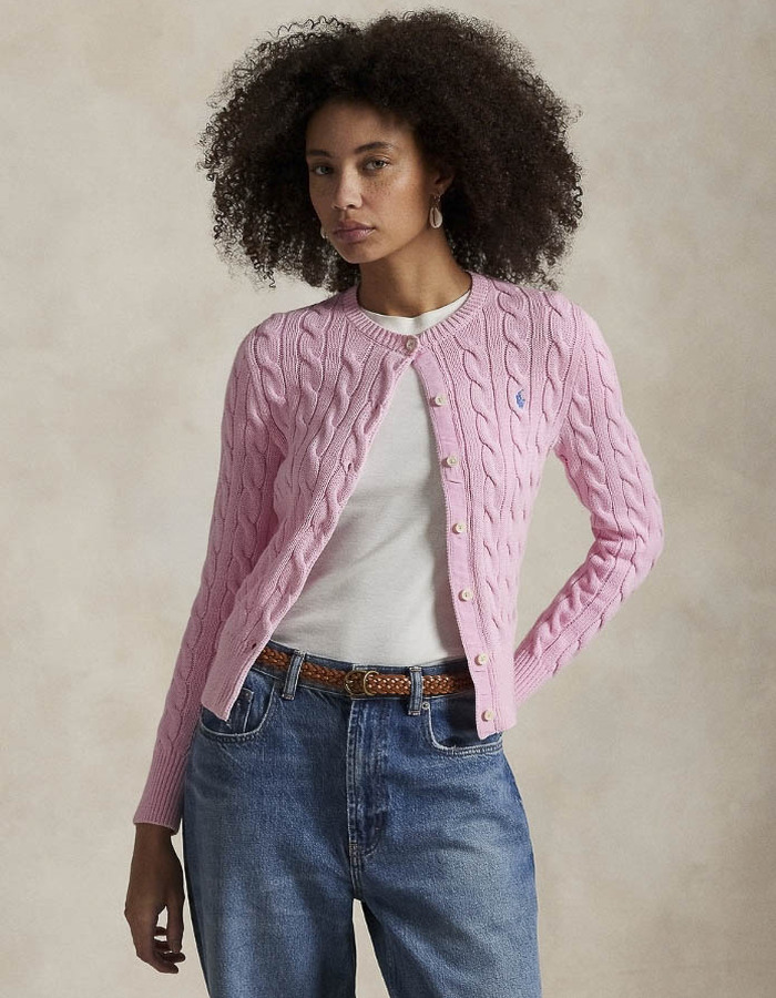 Ralph Lauren lange mouw gilet roze