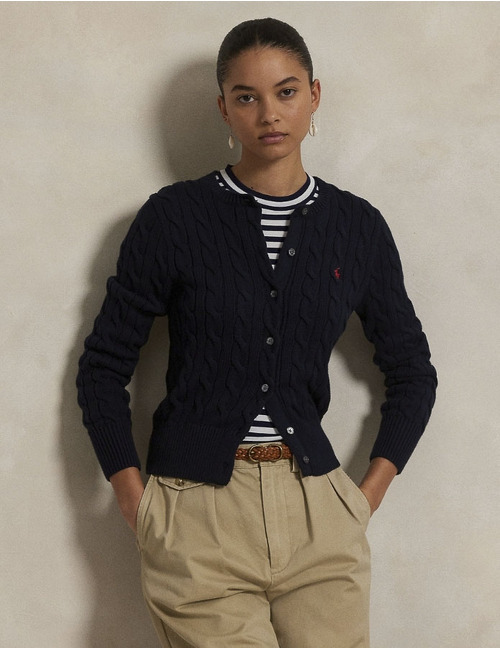 Ralph Lauren lange mouw gilet navy