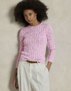CABLE-KNIT COTTON CREWNECK SWEATER