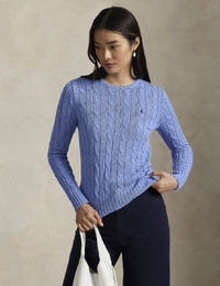 CABLE-KNIT COTTON CREWNECK SWEATER