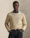 Cotton Crewneck Sweater in Dune Melange 