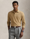 Custom Slim Fit Mesh Polo Shirt in Café Tan 