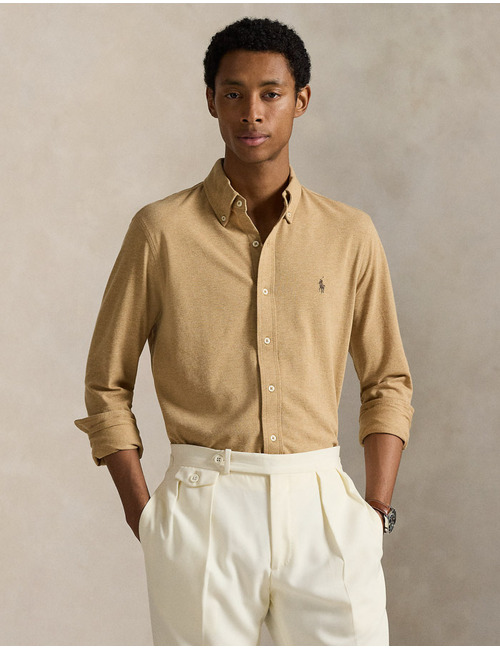 Featherweight Mesh Shirt in Classic Camel Heather