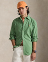 Custom Fit Garment-Dyed Oxford Shirt in Outback Green 