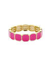 Fuchsia schakelarmband met afgeronde vormen
