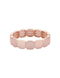 Roze schakelarmband met afgeronde vormen