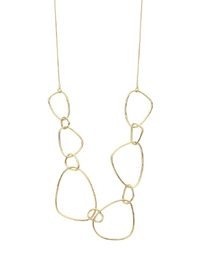 Goudkleurige ketting met organische schakels