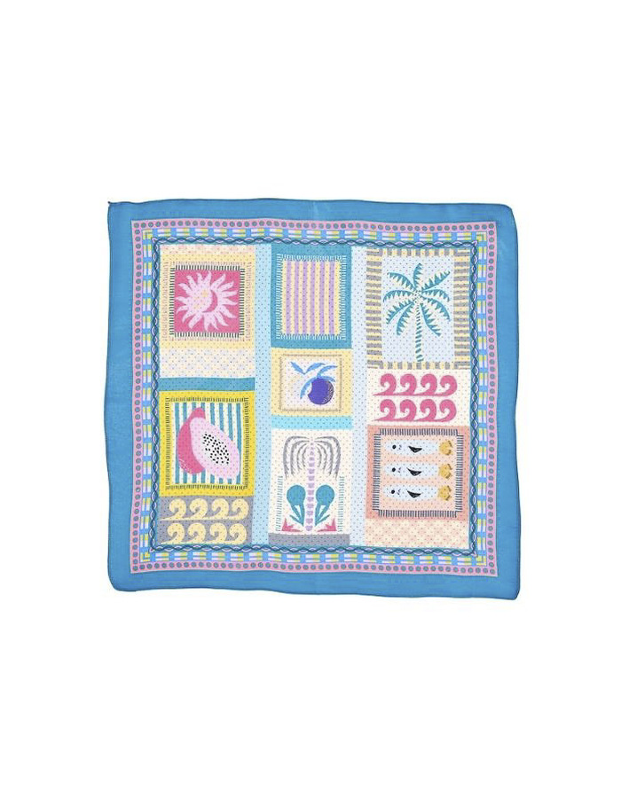 Les Cordes sjaal blauw